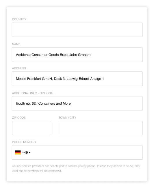 How to write the address