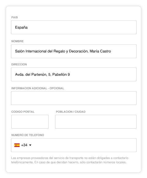 transporte para ferias