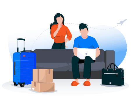 send suitcase abroad