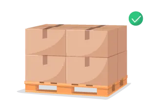 keep shipment flat when packing a pallet